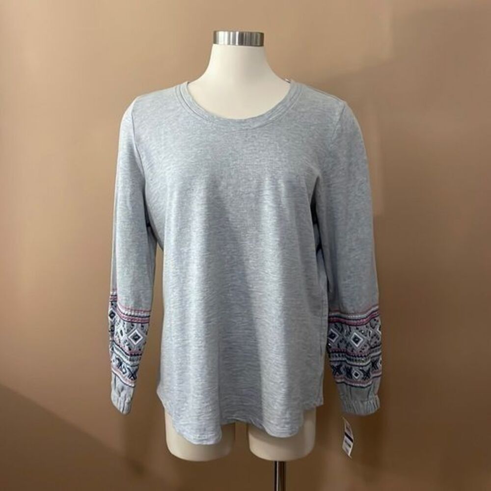STYLE & CO. Boho Sleeve Hippie Crewneck Sweater Womens Size XL
